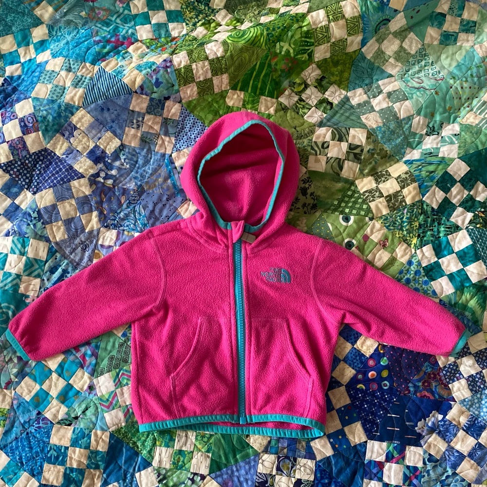 North Face zip hoodie fleece